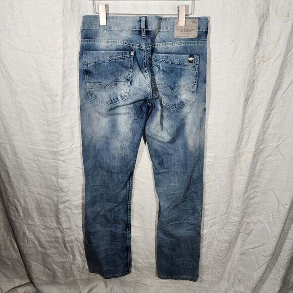 BUFFALO DavidBrutton Jeans 34 X 31 distressed & missing rivet buttoin at waist - Picture 6 of 9